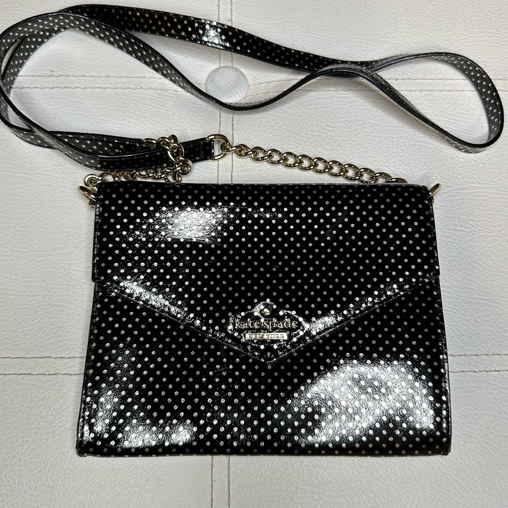 Kate Spade Lilac Street Crossbody Convertible! Black and Gold - Hard to Find!